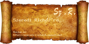 Szeredi Richárd névjegykártya