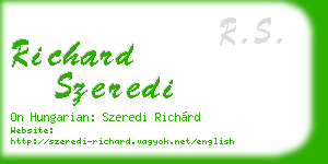 richard szeredi business card