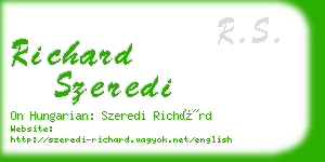 richard szeredi business card